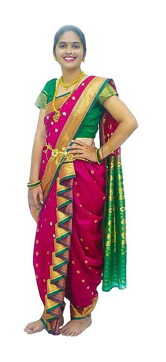 Luster Womens Acrylic Cotton Nauvari Saree