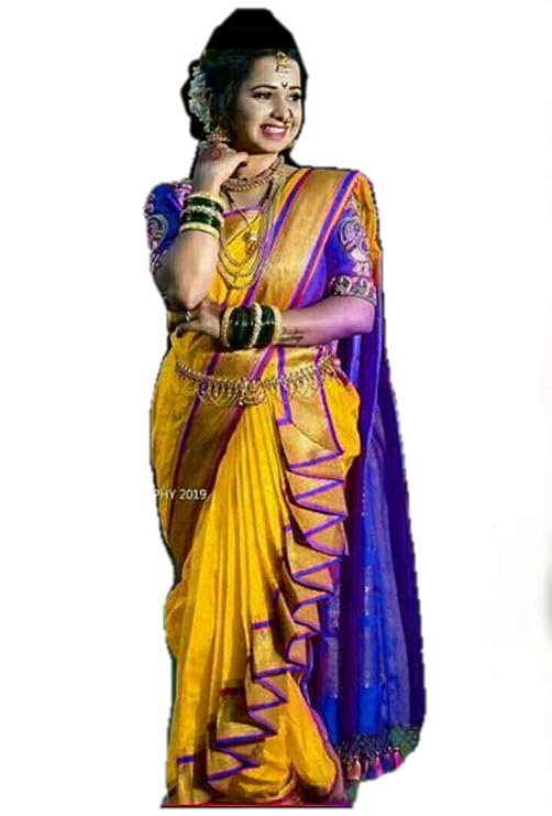 N2 Women's Shahi Mastani Nauvari Paithani Silk Saree