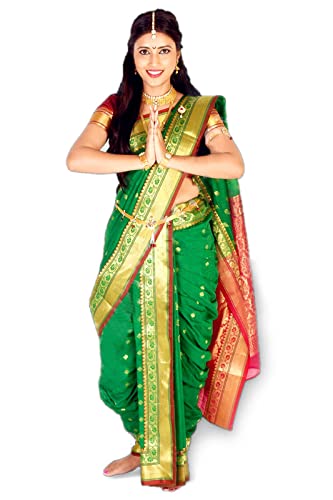 SSB - Womens Ready To Wear 9 Mtrs Nauwari Saree Maharashtrian Single Kashta Nauvari Saree