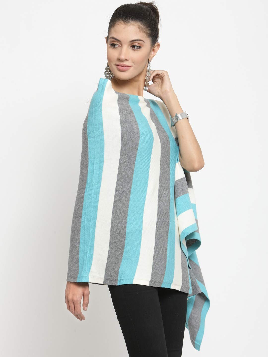 CORALTREE Knitted Cotton Fashion Poncho Top